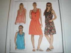 7661 BURDA EASY SLEEVELESS DRESS, SHIRT PATTERN 8-20
